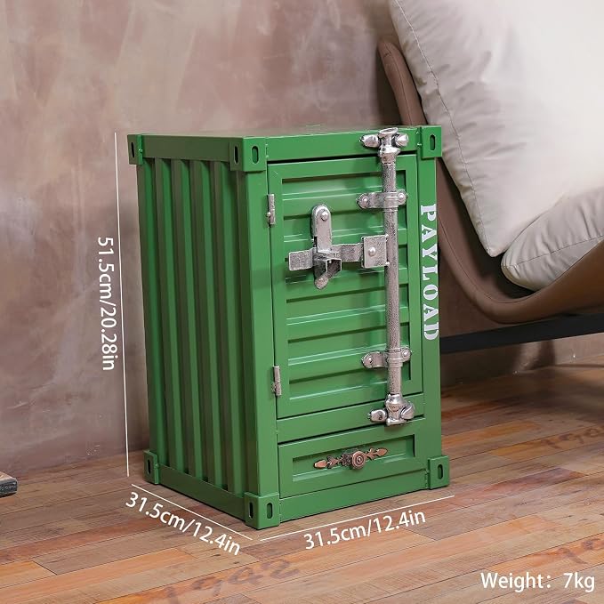 Industrial Shipping Container Nightstand - Image 3