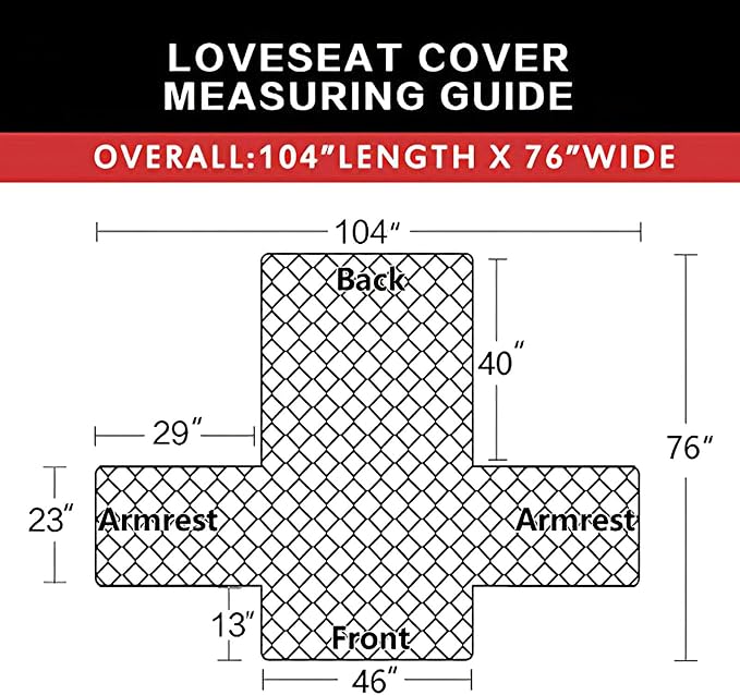 Easy-Going Reversible Couch Cover, 2 Cushion Sofa, Dark Blue/Ivory | Loveseat - Image 6