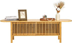 Bamboo TV Stand for TVs up to 65", Accent Entertainment Center - Image 9