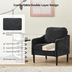 2PCS Mid Century Modern Accent Chair, Chenille Fabric Armchair - Image 6