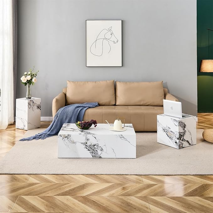 Coffee Table Set for 3, Living Room Table Set, Modern Coffee Table Set - Image 3