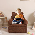 MOMCAYWEX Kids Sofa, Sherpa Couch - Image 2