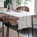 Macrame Table Runner Cream Beige Boho Table Runners - Image 3