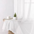 White Sheer Curtains 72 Inches Long 2 Panels, Soft Voile Light Filtering - Image 4