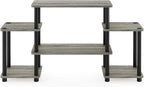 Furinno Turn-N-Tube No Tools Entertainment Center, Round Square Corner - Image 7