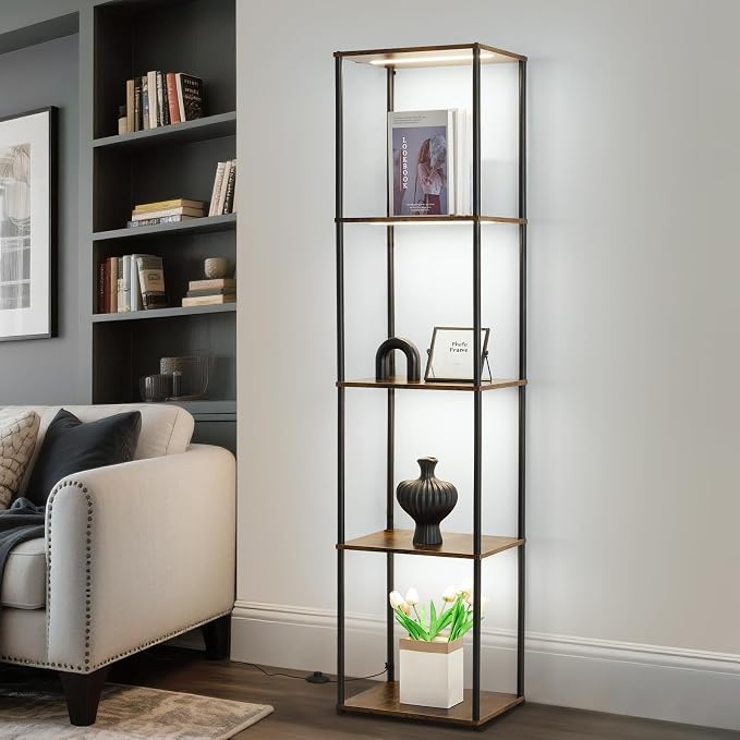 Tall Display Shelf with Lights, Dimmable LED Display Cases - Image 9