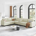 KEIKI 133" L-Shaped Oversized Corduroy Modular Sectional Sofa by KEIKI