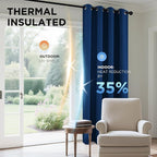 Joydeco Blackout Curtains 63 inch Length 2 Panels Set, Thermal Insulated Long - Image 5