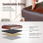 Ottoman with Storage, Folding Foot Rest Stool with Thicker Foam Padded Seat. - Image 6