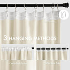 MIULEE Birch Back Tab Blackout Curtains 52x63 Inches Long 2 Panels Set | Rod - Image 3