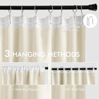 MIULEE Birch Back Tab Blackout Curtains 52x90 Inch Long 2 Panels Set | Rod - Image 3