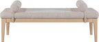 Meridian Furniture 22072Beige Priscilla Collection Art Deco Bench - Image 4