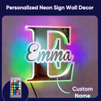 VEELU Personalized Mirror Light Custom Alphabet Name LED Night Light Lamp - Image 2