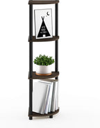 Furinno TURN-N-TUBE Corner Shelf, 4-Tier Corner Bookshelf, Display Storage - Image 7