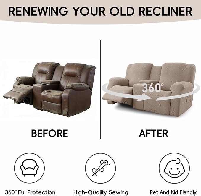6-Piece Recliner Loveseat Covers - Image 6