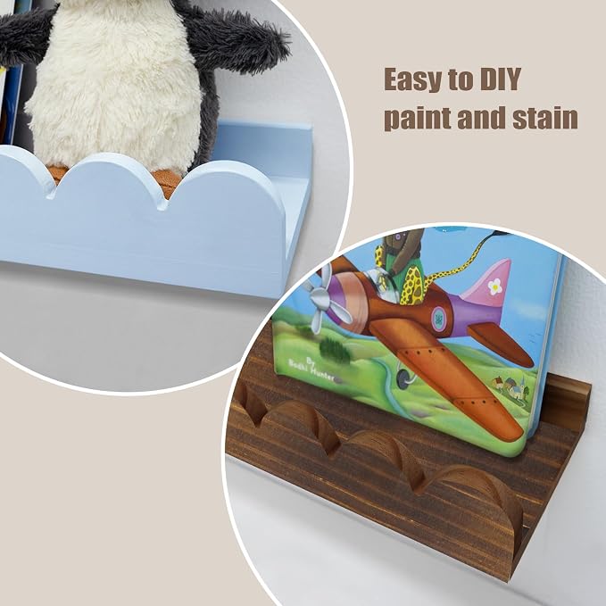 Wall Book Shelves for Bedroom Kids - Image 4