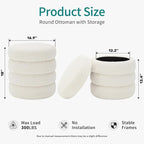 Busaurus Round Ottoman with Storage - Image 2