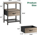 Huuger Nightstand Set of 2, Night Stand - Image 3