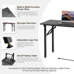 TEMI Small Computer Desk Folding Table - Image 8