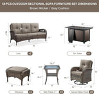 Belord Grand 13 Pieces Outdoor Patio Furniture Set - Image 2
