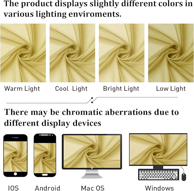 Yellow Sheer Curtains 78 Inches Long 2 Panels, Gauzy Light Filtering Breathable - Image 6
