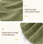 2 Pieces Sectional Couch Covers L Shaped Cover L Green | Thick Washable Fabric - Image 7
