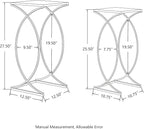 Glitzhome Nesting Side Tables, Coffee Tables Decorative Accent Tables - Image 2