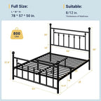 Allewie 14 Inch Full Size Metal Platform Bed Frame - Image 2