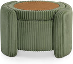 Furniture of America Lennox Modern Chenille 25-inch Round Storage Ottoman - Image 16