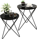 HLR Modern Round Side Table Set of 2, End Table by HomeDeservesaRelaxLiving