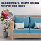 8Pcs Outdoor Cushion Covers, Stretch Patio Furniture Couch Chair Slipcovers | - Image 7