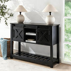Black Farmhouse Entryway Table, Rustic Hallway Table by Home