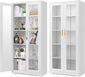 Polup Display Cabinet with Glass Doors, Metal Glass Display Case by POLUP