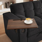 oaaktu Large Size Convertible Sleeper Sofa Bed, Polka dot Velvet Pull Out Futon - Image 6
