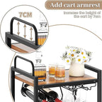 Bar Cart for The Home, 3 Tier Kitchen Carts - Image 4