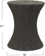 Household Essentials Hourglass Paper Rope Side Table - Image 3