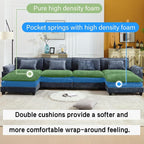 Oprisen 154" Modular Sectional Sofa, Comfy Cloud Couch Sectional Sofa - Image 3