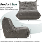 Hobestluk Giant Bean Bag Chair Lazy Floor Sofa, Memory Foam Fireside Sofa - Image 2