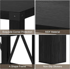 Treocho Farmhouse End Table Set of 2, Rustic Vintage Nightstand Side Table - Image 4