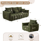 Antetek Teddy Sofa Set for Living Room, Modern Deep Seat Sofa Chair and - Image 2