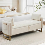 66" End of Bed Storage Bench King Size, Velvet Storage Benches by Aemeios