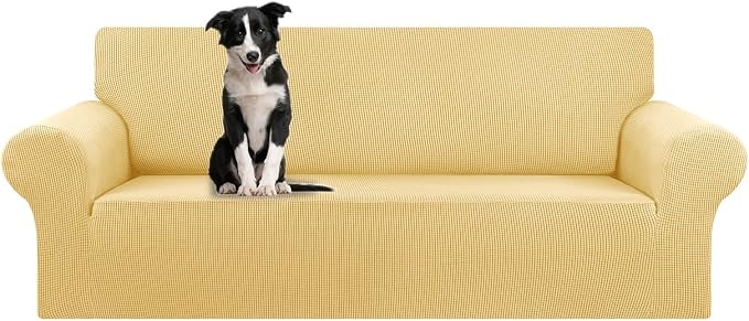 Stretch Oversized Couch Covers for Sofa Slipcover, Champagne | 1-Piece Washable by KEKUOU
