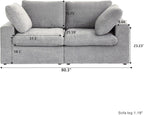JACH Modular Sectional Couch, Love Seat Sofas, Modern Convertible Cloud Couch - Image 2