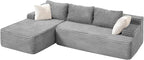 Hobestluk Modular Sectional Sofa Couches L-Shape Couch 3 Seat Modular Sofa - Image 8