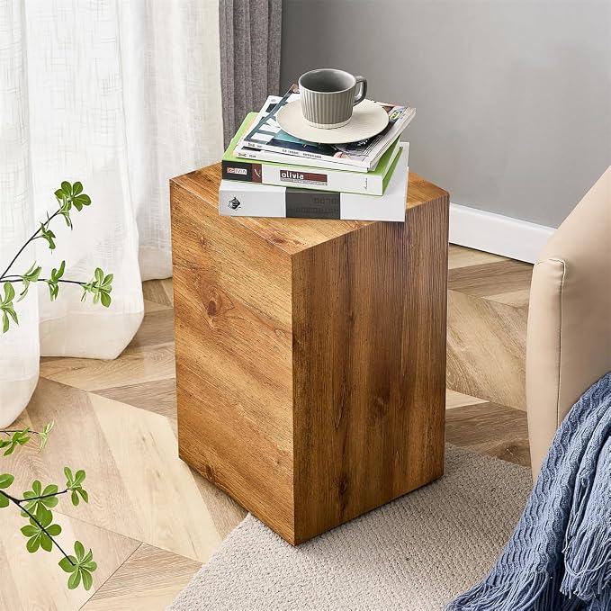 End Table, Side Table Living Room Table, Modern Sofa Couch Table, Faux Marble - Image 7