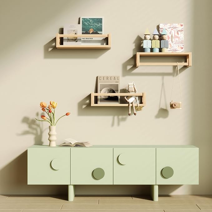 TidyCorner Upgraded Thick Floating Shelves, Solid Wood Bookshelf - Image 9