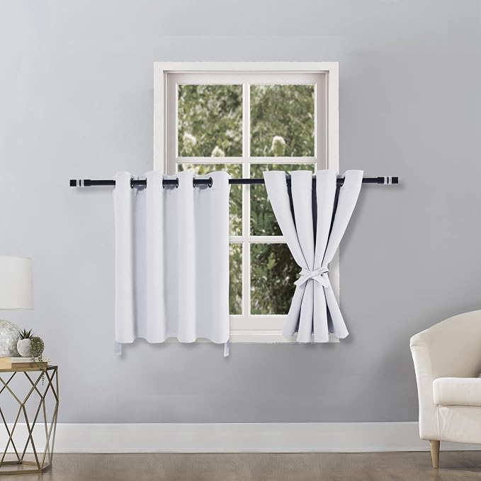 RV Blackout Curtains for Bedroom, 52 x 30 Inches Long Greyish White | Thermal - Image 2