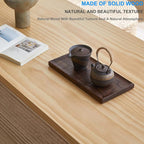 Japanese Style Low Table Multifunctional Rectangle Wooden Farmhouse Cocktail - Image 5