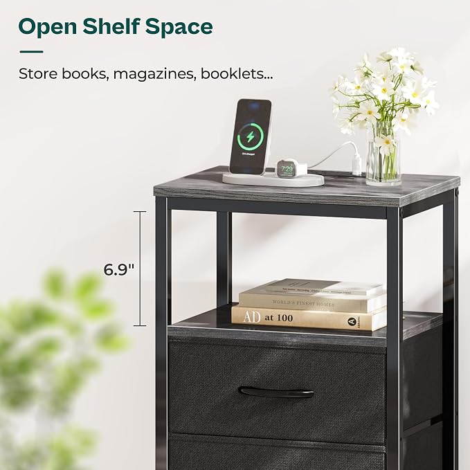 Huuger Nightstands Set of 2, End Tables - Image 6