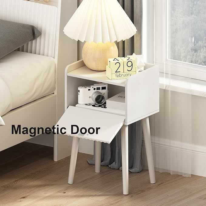 LAATOOREE Nightstand Set of 2, Small Bed Side Table - Image 4